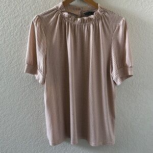 Adrianna Papell Women’s Pink Polka Dot‎ Blouse Size large